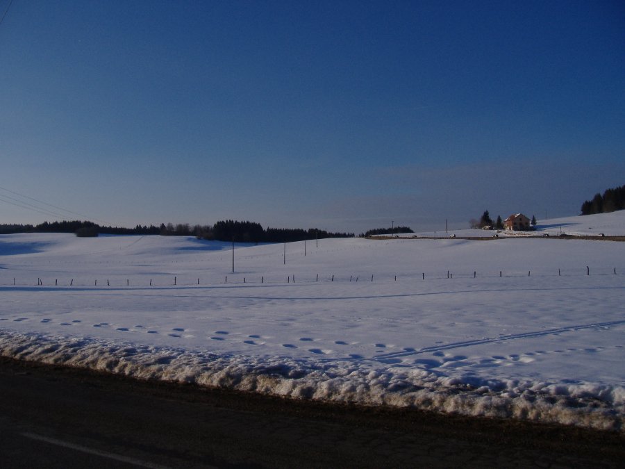 Paysage du Doubs sous la neige - Monuments et paysages Comtois - Photo n4