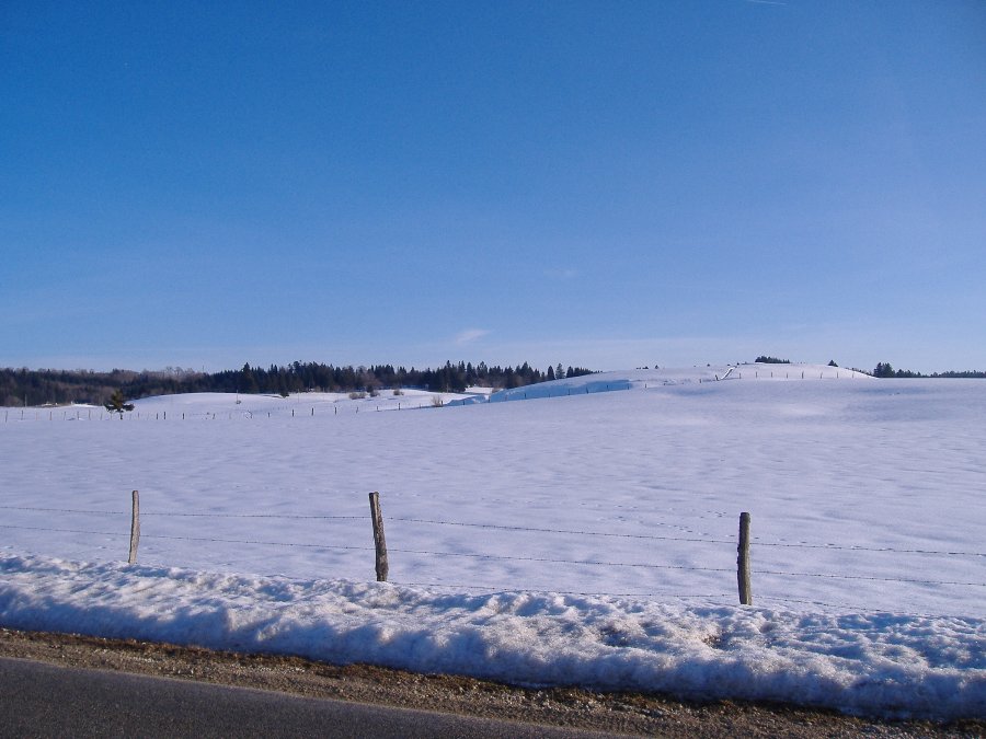 Paysage du Doubs sous la neige - Monuments et paysages Comtois - Photo n5